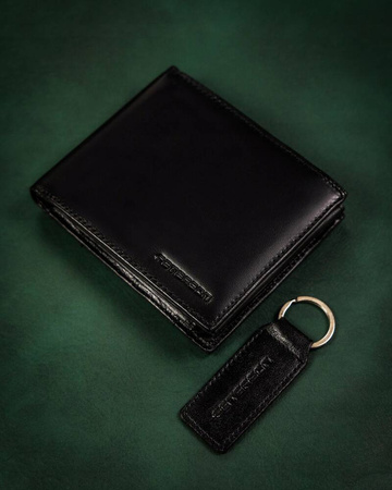 Geschenkset: Herren Geldbörse aus Leder und Schlüsselanhänger – Peterson