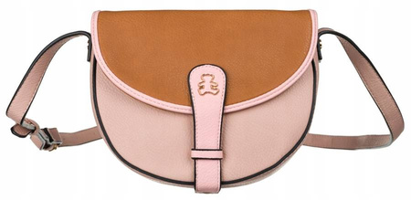 Halbrunde Umhängetasche mit Klappe – LuluCastagnette