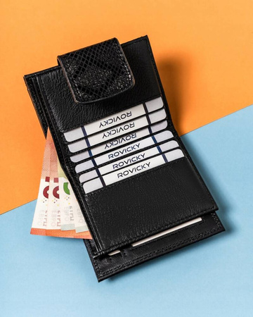 Kleine Damen Geldbörse aus Leder mit Druckknopf und Bügelverschluss – Lorenti