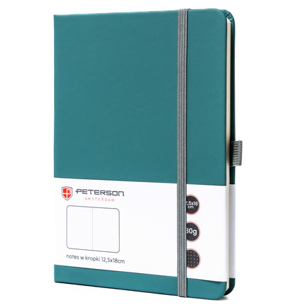 Grünes Notizbuch im B6-Format mit Punktmuster - Peterson