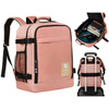 Geräumiger, reisetauglicher Kabinenrucksack mit USB in Rosa – Peterson