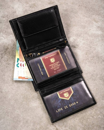 Geschenkset: Elegante Herren Geldbörse aus Leder und Schlüsselanhänger – Peterson