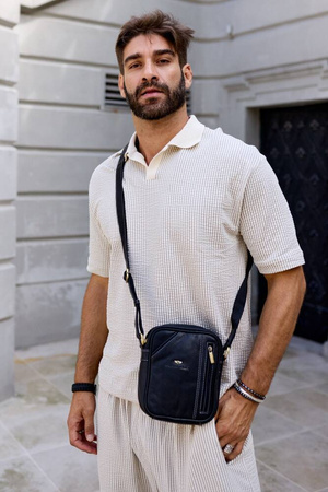 Herren Umhängetasche aus Leder – Peterson