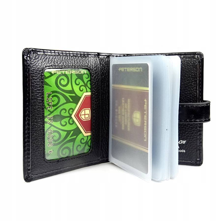 Lederetui für Dokumente mit Metallschnalle – Peterson