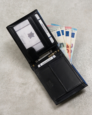 Herren Geldbörse N992-RVT Schwarz+Marine – Rovicky