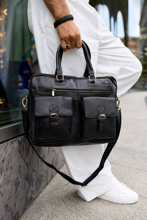 Herren Laptoptasche aus echtem Leder – Peterson