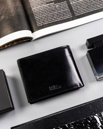 Große Herren Geldbörse aus echtem Leder ohne Verschluss – Peterson