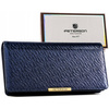 Damen-Geldbörse aus Kunstleder in Marineblau mit RFID-System - Peterson