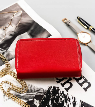 Große Damen Geldbörse aus Leder mit Druckknopf – Peterson