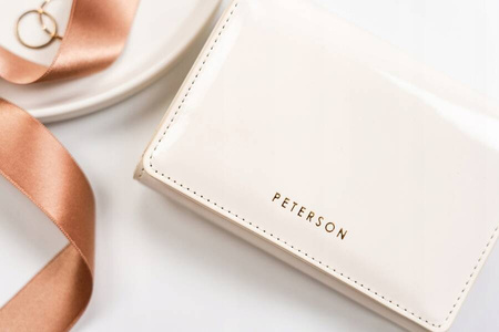 Damen Geldbörse aus Öko-Leder mit Druckknopf und Reißverschluss – Peterson