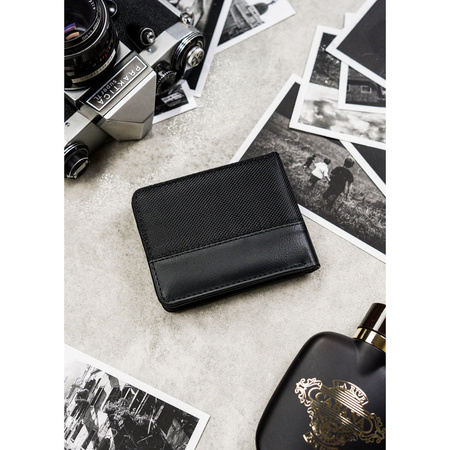 Moderne Herren Geldbörse in Schwarz mit RFID-Schutz – Peterson