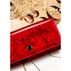 Rote lackierte Damen Geldbörse mit Schmetterlingsmotiv für Karten – Peterson