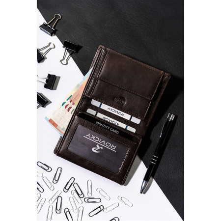 Herren Geldbörse aus echtem Leder mit Kartenfächern – Rovicky