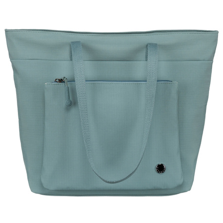 Blaue Damen Shopper aus Polyester mit Fronttasche – Peterson