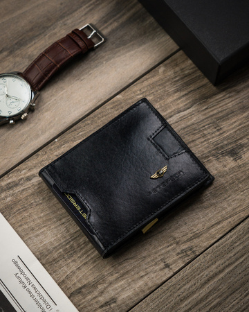 Kompakte Herren Geldbörse aus echtem Leder – Peterson
