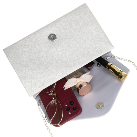 Elegante Damen-Clutch in Silber aus Öko-Leder – Rovicky