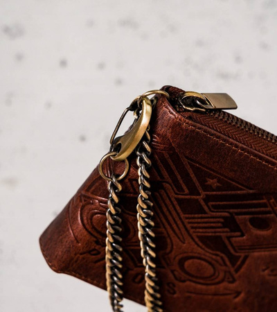 Große Herren Geldbörse aus Leder mit Kette – Peterson