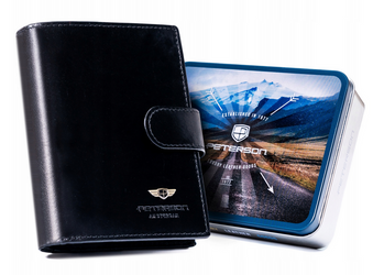 Elegante, große Herren Geldbörse aus echtem Leder – Peterson