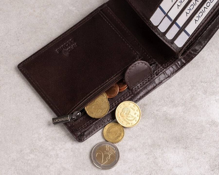 Klassische elegante Herren Geldbörse aus Echtleder – Rovicky