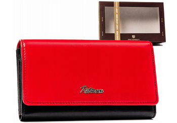 Große Damen Geldbörse aus Leder mit Druckknopf – Peterson