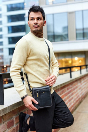 Umhängetasche für Herren aus echtem Leder – Peterson