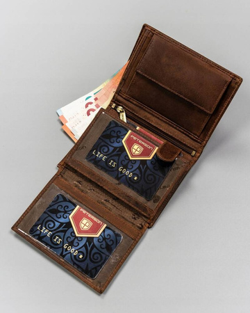 Große Herren Geldbörse aus Leder in Hochformat – Peterson