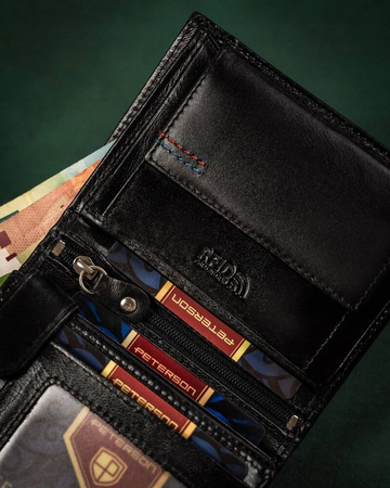 Geschenkset: Herren Geldbörse aus Leder und Schlüsselanhänger – Peterson