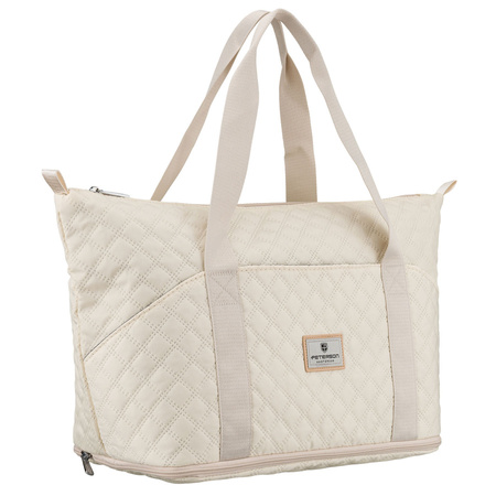 Beige Trainingstasche aus Polyester, mit einem Fach - Peterson
