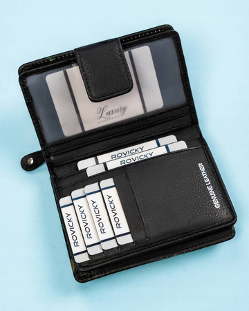 Große, vertikale Damen Geldbörse aus echtem Leder – Rovicky