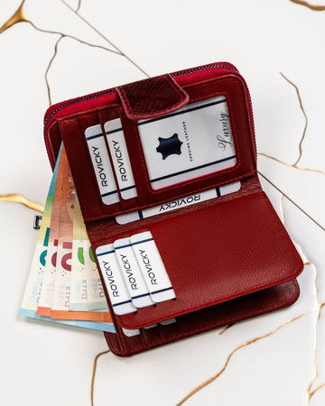 Glänzende Damen Geldbörse aus echtem Leder – Lorenti