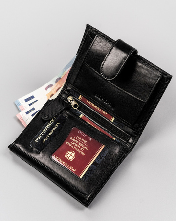 Herren Geldbörse aus Leder für Karten mit Carbon-Design – Peterson