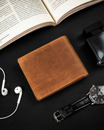 Herren Geldbörse ohne Verschluss aus Nubukleder – Peterson