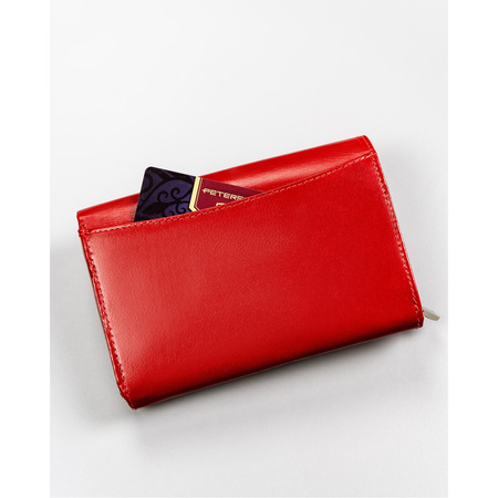 Moderne Damen Geldbörse in Rot mit RFID-Schutz – Peterson