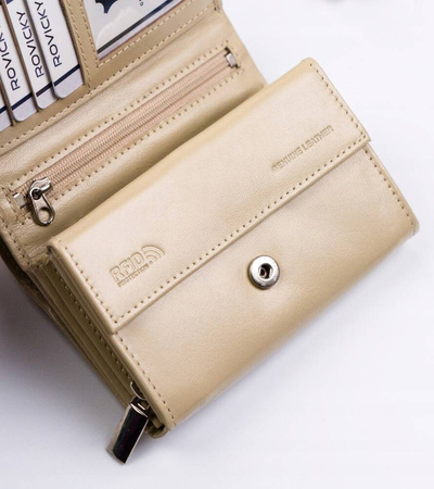 Damen Geldbörse aus Leder mit Druckverschluss – Rovicky