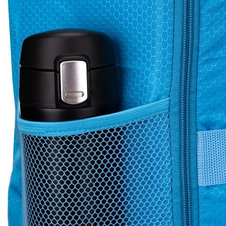 Reise-Rucksack aus Polyester in Blau mit atmungsaktiven Trägern ausgestattet - Peterson