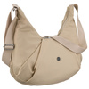 Beige Damen-Handtasche aus Polyester, passend für A4-Format und mit Reißverschluss – Peterson