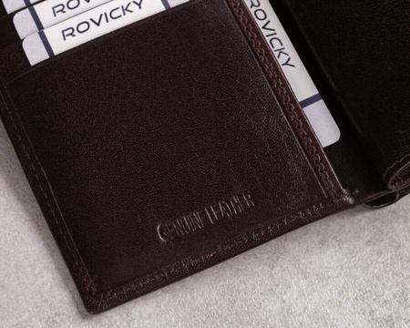 Elegante Herren Geldbörse aus Echtleder – Rovicky