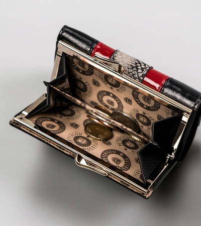 Damen Geldbörse aus Leder mit Bügelverschluss – Peterson