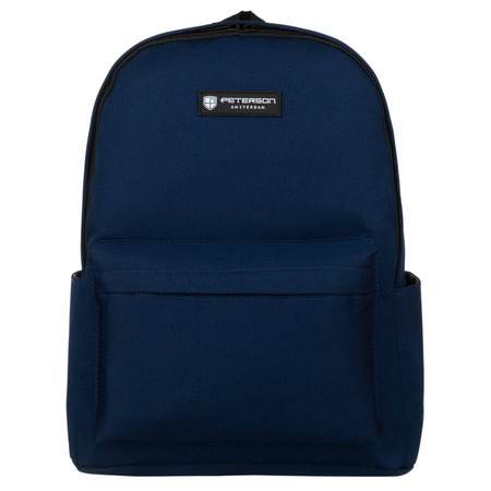 Marineblauer Schulrucksack mit verstellbaren Trägern – Peterson