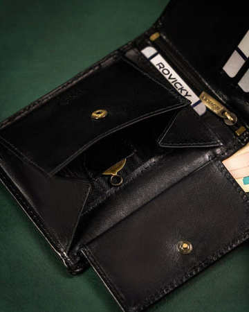 Herren Geldbörse aus Leder mit RFID-Schutz – Rovicky