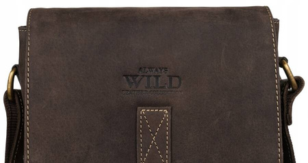 Herren Umhängetasche aus Leder mit verstellbarem Gurt – Always Wild