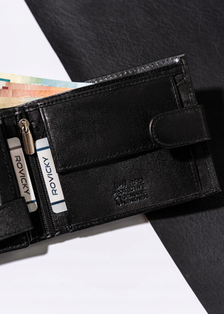 Klassische, horizontale Herren Geldbörse aus echtem Leder – Always Wild