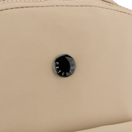 Kleiner Damen-Rucksack aus Polyester in Ecru, ein Hauptfach mit Außentasche - Peterson