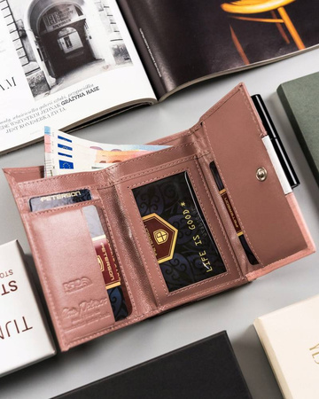 Kleine Damen Geldbörse aus Leder mit RFID Schutz – Peterson