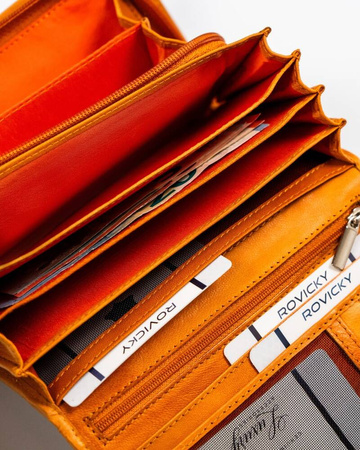 Große Damen Geldbörse aus Echtleder – Rovicky