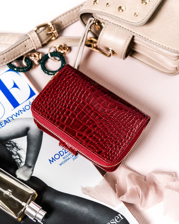 Damen Geldbörse aus Leder mit Druckknopf – Peterson