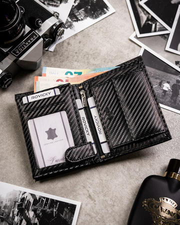 Geräumige Herren Geldbörse aus hochwertigem Leder – Rovicky