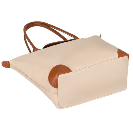 Beige Damen Shopper aus Polyester mit zwei Henkeln – Peterson