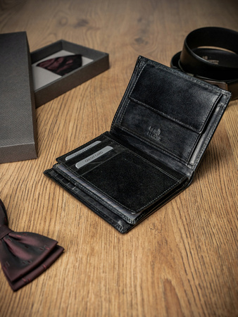 Elegante Herren Geldbörse aus Echtleder ohne Verschluss – Rovicky