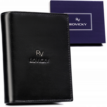 Stilvolle Herren Geldbörse aus Leder ohne Verschluss – Rovicky